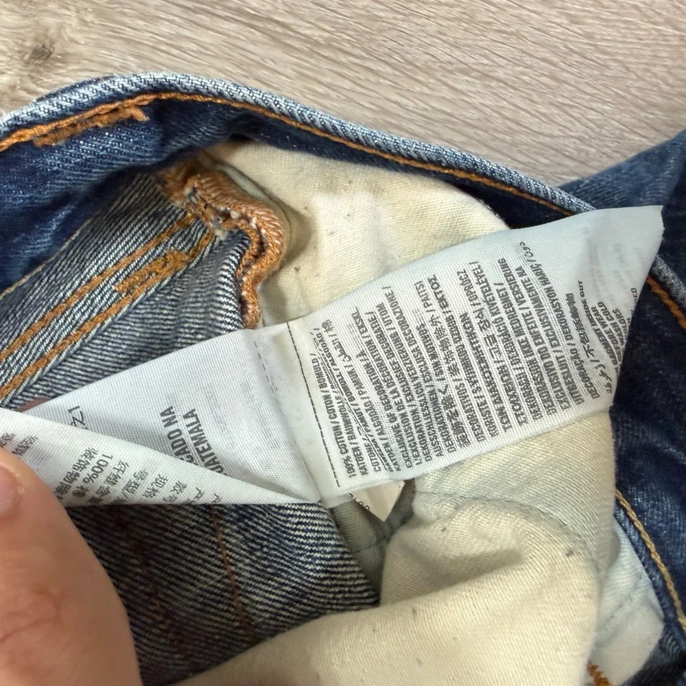 VTG Abercrombie & Fitch Skinny Jeans 31x32 Distressed 100% Cotton Y2K Button Fly